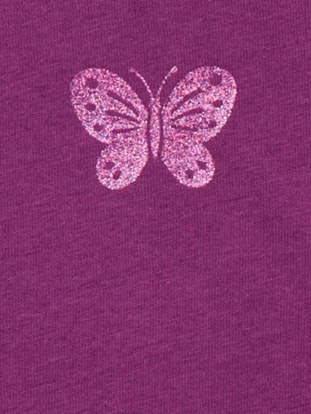 Garanimals Toddler Girl Violet Butterfly Long Puff Sleeve Embroidered T-Shirt - Picture 2 of 8